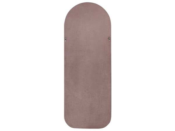 Väggspegel Rosa MDF-ram Glas Sammet 60 x 160 cm Oregelbunden Form Dekorativ Väggmonterad Spegel Accent Modern Stil Vardagsrum Sovrum