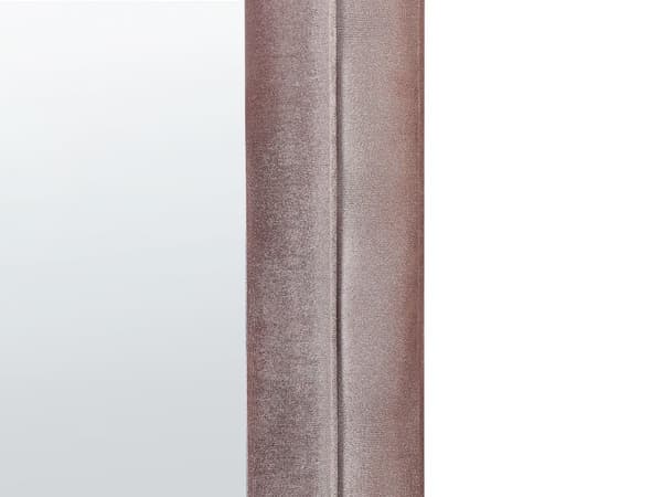 Väggspegel Rosa MDF-ram Glas Sammet 60 x 160 cm Oregelbunden Form Dekorativ Väggmonterad Spegel Accent Modern Stil Vardagsrum Sovrum