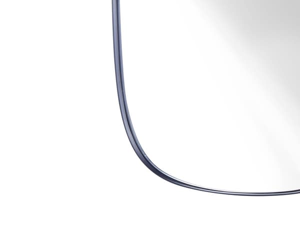 Väggspegel Svart Järn Glas 39 x 95 cm Oval Dekorativ Hängande Spegel Dekor Modern Minimalistisk Vardagsrum Sovrum Hall