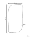 Miniatyrbild 3 av 5: Väggspegel Svart Metall Glas 37 x 70 cm Oval Dekorativ Hängande Dekor Modern Minimalistisk Vardagsrum Sovrum Hall