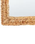 Miniatyrbilde 5 av 5: Veggspeil Naturlig vannhyacint 52 x 52 cm Hengende Hjemmedekor Flettet Design Stue Gang Soverom Boho Moderne