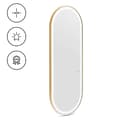 Miniatyrbild 1 av 4: physa - Frisörspegel - LED-belysning - Extra platt - Oval - 70 x 4 x 180 cm