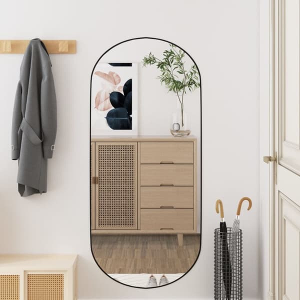 vægspejl 40x90 cm ovalt glas