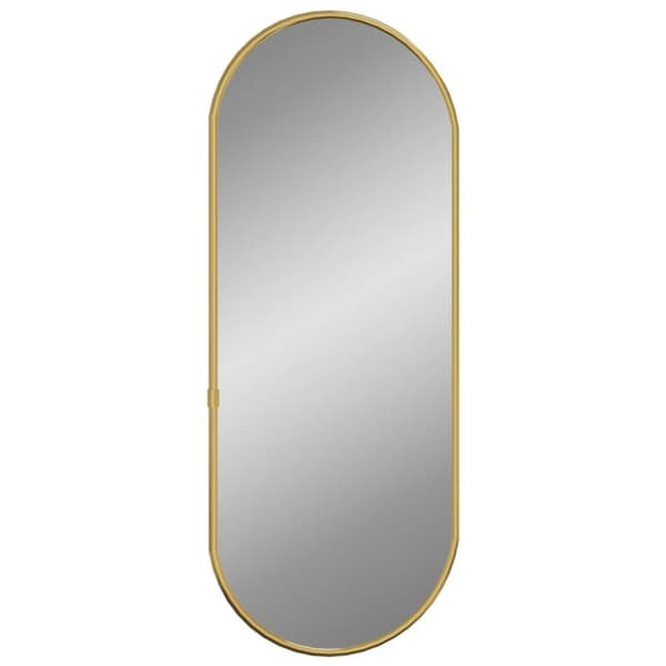 vægspejl 60x25 cm oval guldfarvet