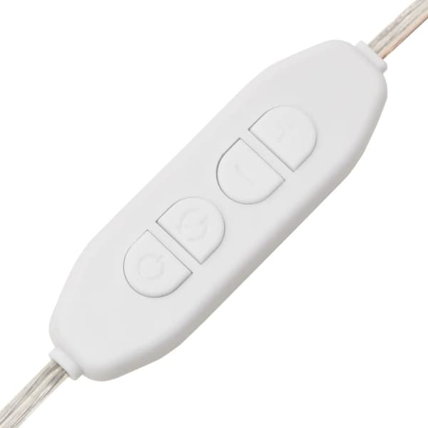 vægspejl med LED-lys rundt glas