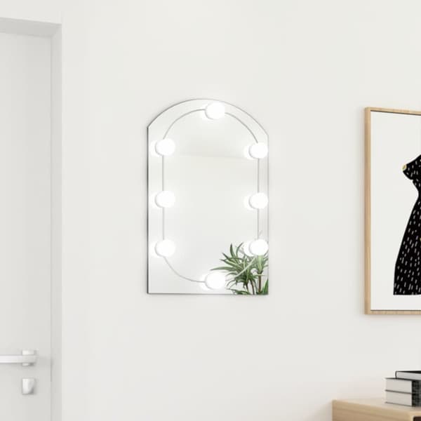 Peili LED-valoilla 60x40 cm lasi kaari
