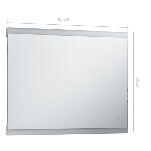LED-spejl til badeværelset med berøringssensor 80x60 cm