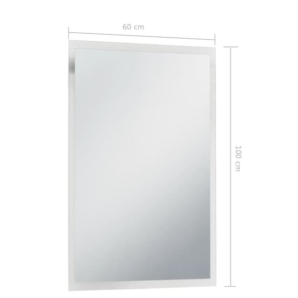 Kylpyhuoneen LED-seinäpeili 60x100 cm