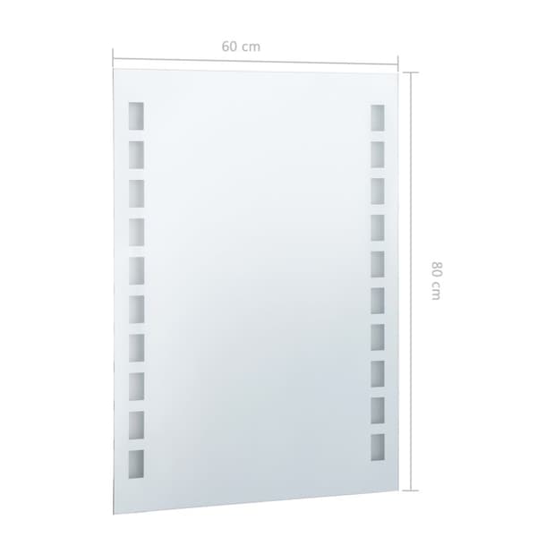 LED-vægspejl til badeværelset 60x80 cm