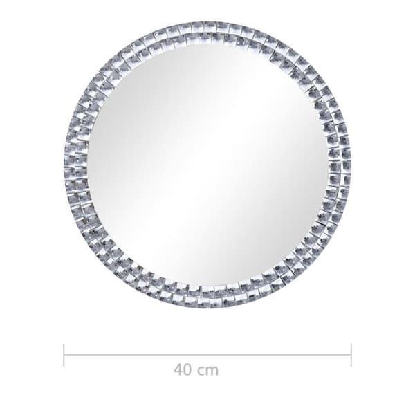 vægspejl 40 cm hærdet glas