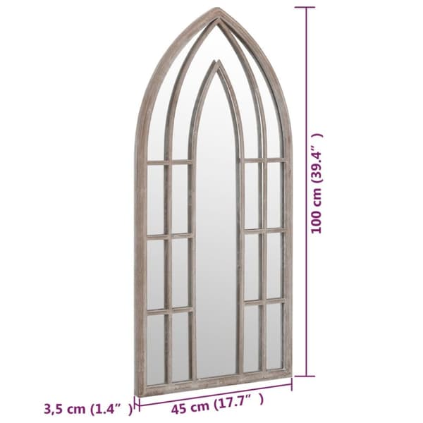 spejl 100x45 cm jern sandfarvet