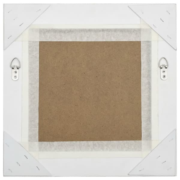 Väggspegel barockstil 40x40 cm silver
