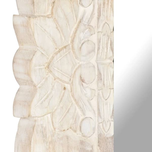 Peili valkoinen 110x50 cm täysi mangopuu