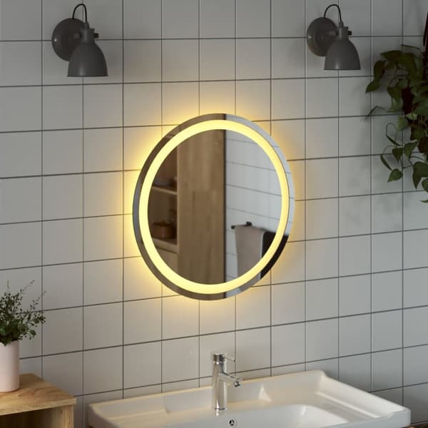 Badrumsspegel LED 50 cm rund