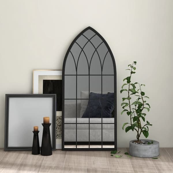 spejl 100x45 cm jern sort