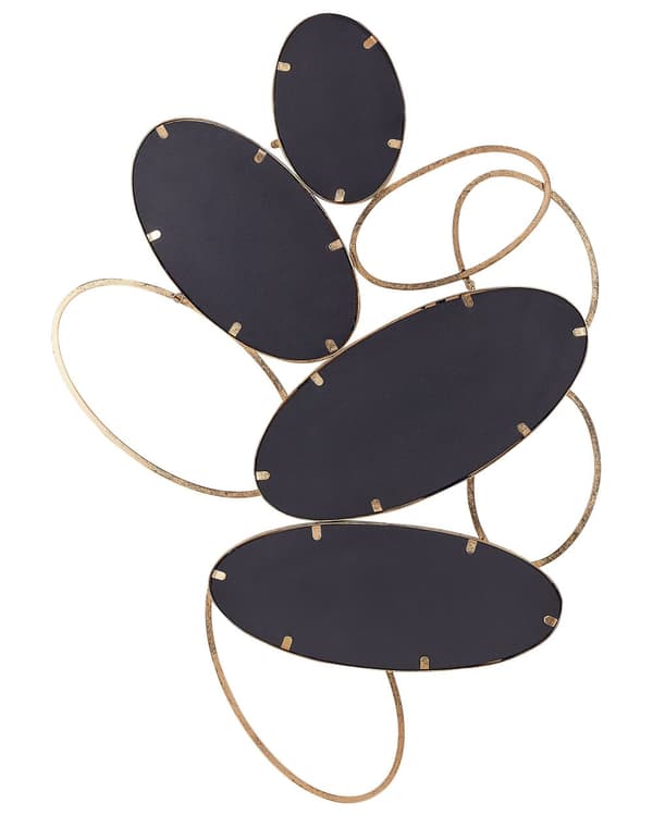 Veggspeil i gullmetall 113 x 77 cm Veggmontert dekorativt speil i Glamour-stil, hengende dekor