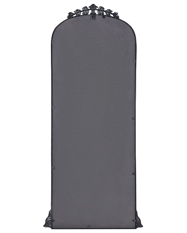 Vægspejl Sort Metal 51 x 114 cm Dekorativ Venetiansk Spejl til Væg Design Entrespejl Buet Design Dekoration