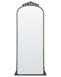 Miniatyrbillede 1 af 5: Vægspejl Sort Metal 51 x 114 cm Dekorativ Venetiansk Spejl til Væg Design Entrespejl Buet Design Dekoration