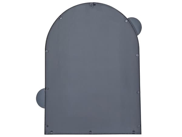 Seinäpeili musta 69 x 80 cm rauta lasi ovaali käsintehty ripustuskoukut moderni