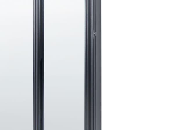 Seinäpeili musta 60 x 170 cm rauta lasi ovaali ripustuskoukut käsintehty glamour