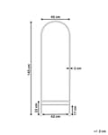Miniatyrbilde 3 av 5: Veggspeil Svart Jern Glass 45 x 145 cm Oval form Moderne design Stue Soverom Gang Speil Dekorasjon