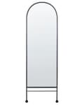 Miniatyrbilde 1 av 5: Veggspeil Svart Jern Glass 45 x 145 cm Oval form Moderne design Stue Soverom Gang Speil Dekorasjon