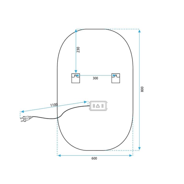 LED VÆG SPEJL DDJ 80X60CM