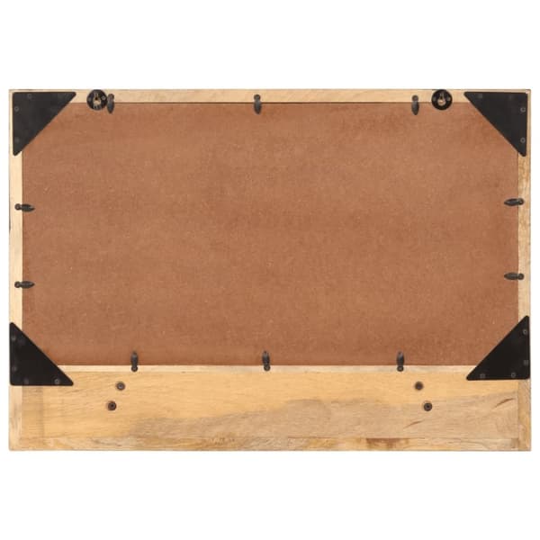 vidaXL spejl med hylde 80x8x55 cm glas og massivt mangotræ