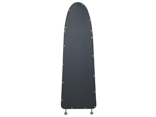 Väggspegel Grön Järn Glas 45 x 146 cm Oval Hängande Dekor Modern Minimalistisk Vardagsrum Sovrum Hall