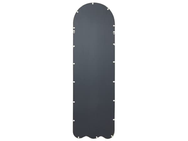 Väggspegel Vit Järn Glas 45 x 145 cm Oregelbunden Form Hängande Dekor Modern Minimalistisk Vardagsrum Sovrum Hall