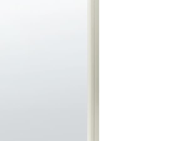 Väggspegel Vit Järn Glas 45 x 145 cm Oregelbunden Form Hängande Dekor Modern Minimalistisk Vardagsrum Sovrum Hall