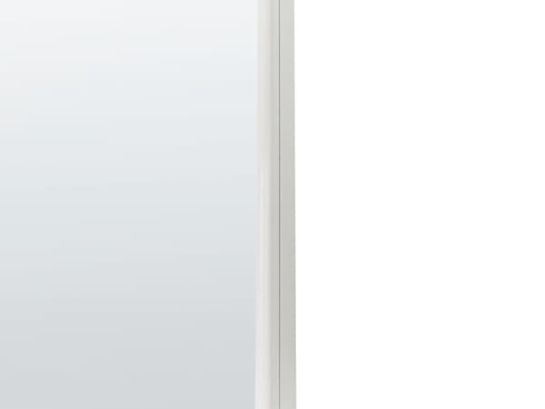 Väggspegel Vit Järn Glas 45 x 145 cm Oval Hängande Dekor Modern Minimalistisk Vardagsrum Sovrum Hall