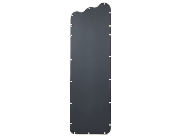 Väggspegel Vit Järn Glas 45 x 145 cm Oregelbunden Form Hängande Dekor Modern Minimalistisk Vardagsrum Sovrum Hall