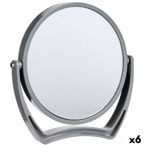 Förstorande Spegel Berilo BMJ-12605-GREY Grå Glas Plast 19 x 18,7 x 2 cm (6 antal)