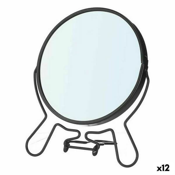 Förstorande Spegel Berilo B6444P-M Svart Järn 13 x 15,3 x 1,5 cm (12 antal)