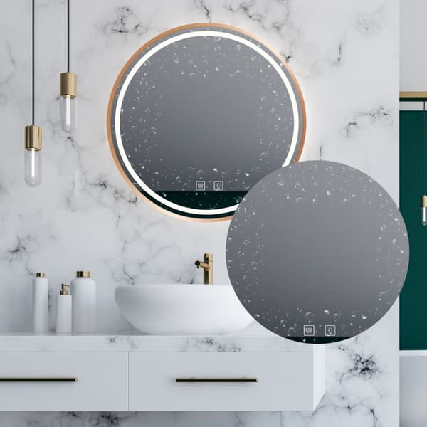 LED-VÄGGSPEGEL 70cm MMJ BRUSH ROSE GOLD