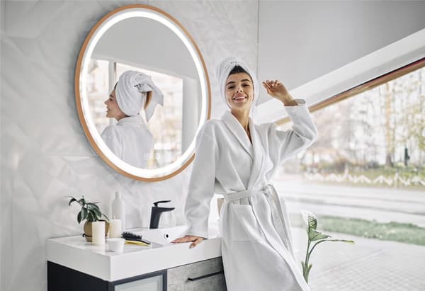 LED-VÄGGSPEGEL 70cm MMJ BRUSH ROSE GOLD