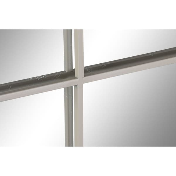 Vægspejl Home ESPRIT Beige Krystal Jern Spejl Vindue Scandi 90 x 1 x 120 cm