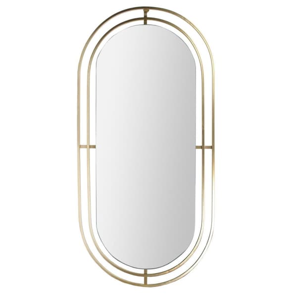 Avec guld ovalt spejl