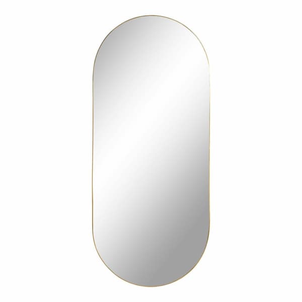 Jersey spejl, oval, guld