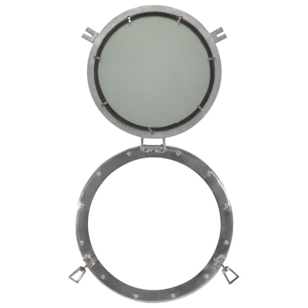 vidaXL Kuøyespeil vegghengt Φ50 cm aluminium og glass