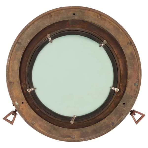 vidaXL Kuøyespeil vegghengt Φ38 cm aluminium og glass