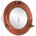 Miniatyrbilde 7 av 7: vidaXL Kuøyespeil vegghengt Φ38 cm aluminium og glass