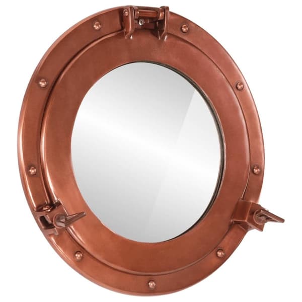 vidaXL Kuøyespeil vegghengt Φ38 cm aluminium og glass