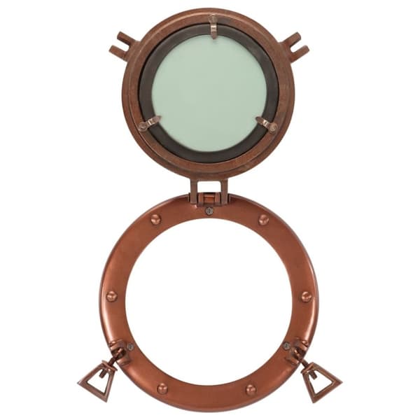 vidaXL Kuøyespeil vegghengt Φ23 cm aluminium og glass
