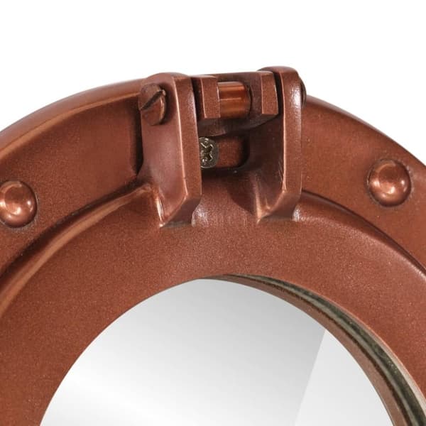 vidaXL Kuøyespeil vegghengt Φ23 cm aluminium og glass