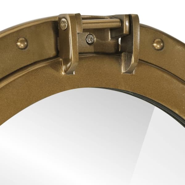 vidaXL Kuøyespeil vegghengt Φ50 cm aluminium og glass