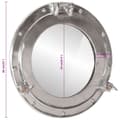Miniatyrbillede 7 af 7: vidaXL koøjespejl diam. 38 cm væghængt aluminium og glas