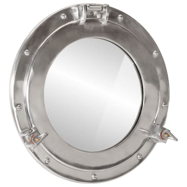 vidaXL koøjespejl diam. 38 cm væghængt aluminium og glas