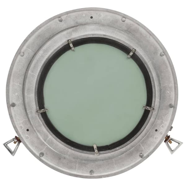 vidaXL Kuøyespeil vegghengt Φ38 cm aluminium og glass